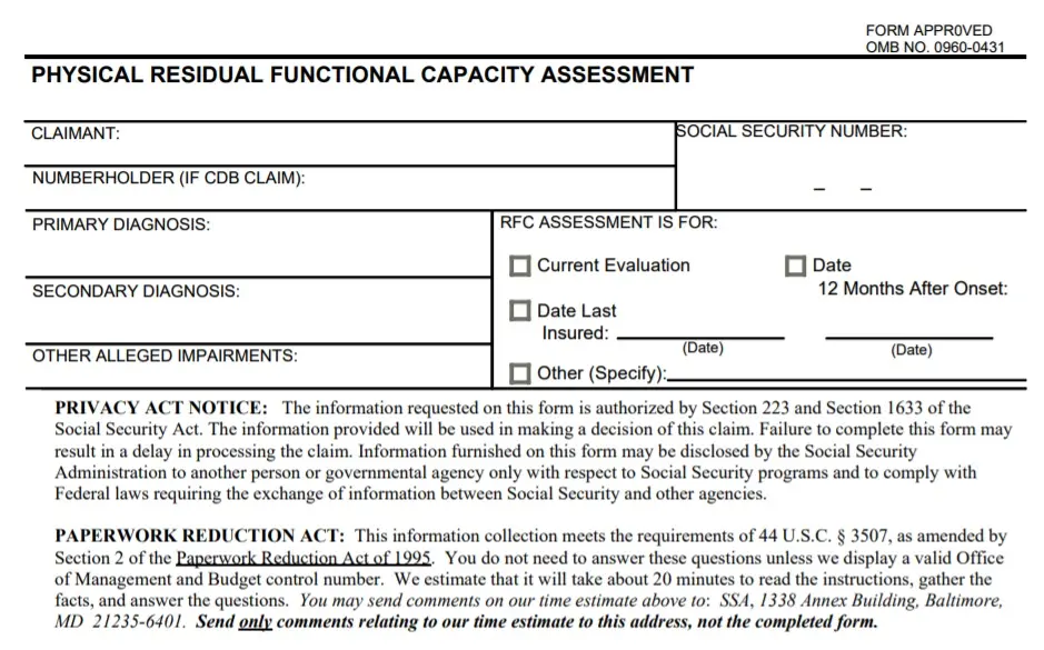 Understanding Residual Functional Capacity (RFC) in SSD Claims